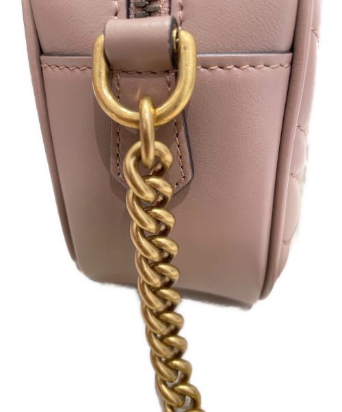 GUCCI（グッチ）GUCCI (グッチ) GGマーモント キルティングショルダーバッグ ピンクの古着・服飾アイテム
