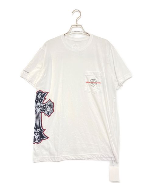 CHROME HEARTS（クロムハーツ）CHROME HEARTS (クロムハーツ) Guns N' Roses (ガンズアンドローゼズ) クロスパッチ ポケットTシャツ ホワイト サイズ:L 未使用品の古着・服飾アイテム