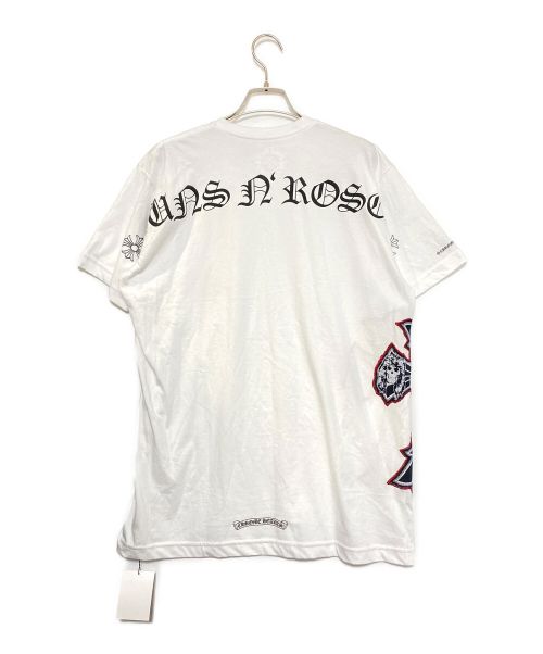CHROME HEARTS（クロムハーツ）CHROME HEARTS (クロムハーツ) Guns N' Roses (ガンズアンドローゼズ) クロスパッチ ポケットTシャツ ホワイト サイズ:L 未使用品の古着・服飾アイテム