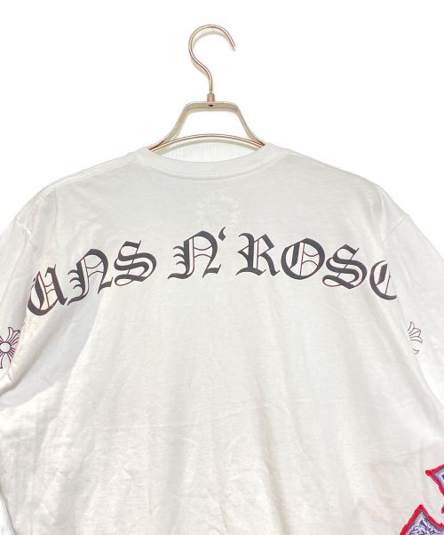 CHROME HEARTS（クロムハーツ）CHROME HEARTS (クロムハーツ) Guns N' Roses (ガンズアンドローゼズ) クロスパッチ ポケットTシャツ ホワイト サイズ:L 未使用品の古着・服飾アイテム