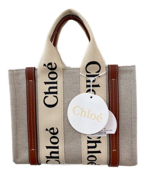 Chloe（クロエ）Chloe (クロエ) WOODY LOGO スモール アイボリー×ブラウン サイズ:スモール 未使用品の古着・服飾アイテム