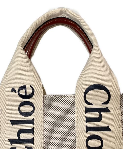 Chloe（クロエ）Chloe (クロエ) WOODY LOGO スモール アイボリー×ブラウン サイズ:スモール 未使用品の古着・服飾アイテム
