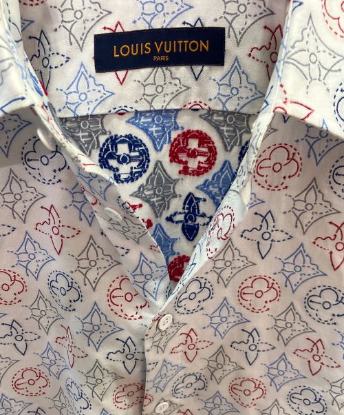 LOUIS VUITTON（ルイ ヴィトン）LOUIS VUITTON (ルイ ヴィトン) モノグラム シグネチャー半袖シャツ ホワイト サイズ:Mの古着・服飾アイテム