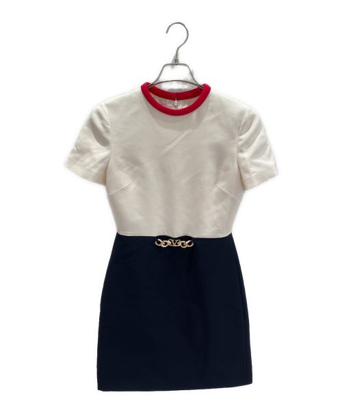 VALENTINO（ヴァレンティノ）VALENTINO (ヴァレンティノ) Vロゴチェーンドレス ホワイト サイズ:38の古着・服飾アイテム