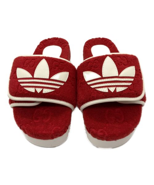 GUCCI（グッチ）GUCCI (グッチ) adidas (アディダス) GG プラットフォーム サンダル レッド サイズ:37 未使用品の古着・服飾アイテム