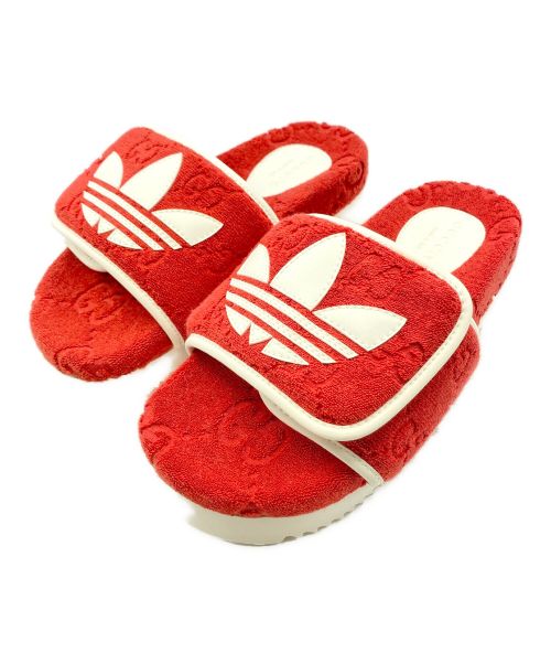 GUCCI（グッチ）GUCCI (グッチ) adidas (アディダス) GG platform sandal レッド サイズ:SIZE 37の古着・服飾アイテム