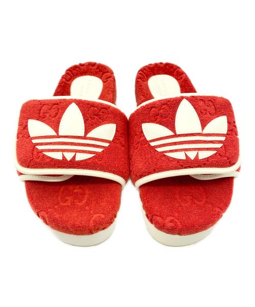 GUCCI（グッチ）GUCCI (グッチ) adidas (アディダス) GG platform sandal レッド サイズ:SIZE 37の古着・服飾アイテム