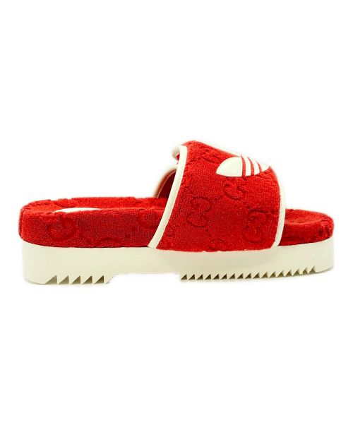 GUCCI（グッチ）GUCCI (グッチ) adidas (アディダス) GG platform sandal レッド サイズ:SIZE 37の古着・服飾アイテム