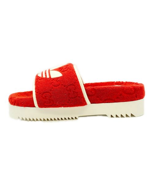 GUCCI（グッチ）GUCCI (グッチ) adidas (アディダス) GG platform sandal レッド サイズ:SIZE 37の古着・服飾アイテム