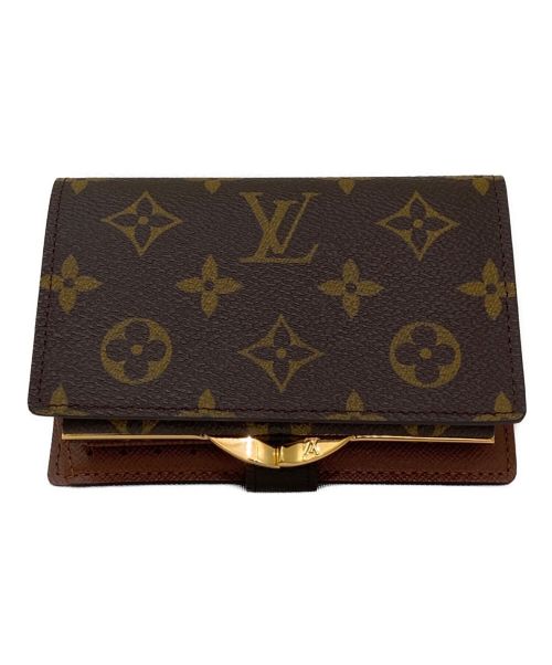 LOUIS VUITTON（ルイ ヴィトン）LOUIS VUITTON (ルイ ヴィトン) ポルトフォイユ・ヴィエノワ/がま口財布 ブラウンの古着・服飾アイテム