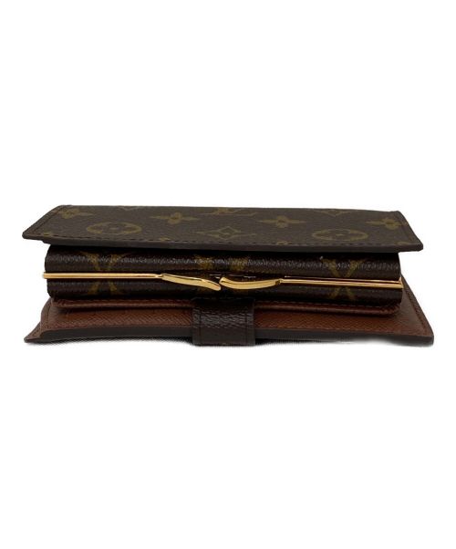 LOUIS VUITTON（ルイ ヴィトン）LOUIS VUITTON (ルイ ヴィトン) ポルトフォイユ・ヴィエノワ/がま口財布 ブラウンの古着・服飾アイテム