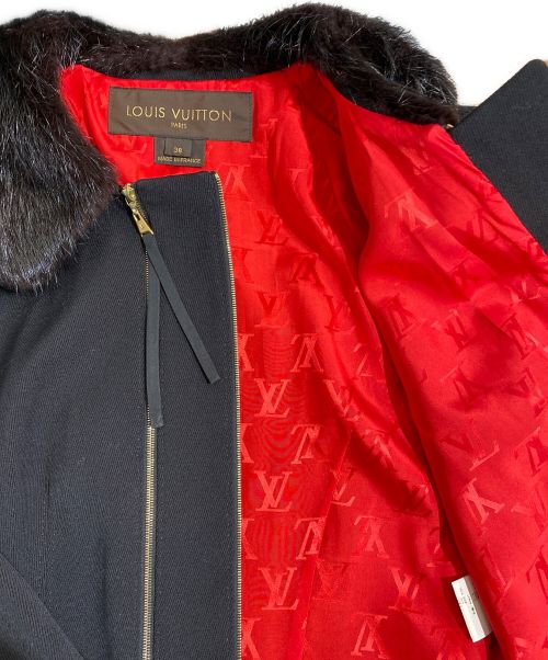 LOUIS VUITTON（ルイ ヴィトン）LOUIS VUITTON (ルイ ヴィトン) ファージャケット ブラック サイズ:38の古着・服飾アイテム