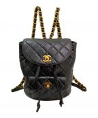 CHANELシャネル）の古着「マトラッセリュック」｜ブラック