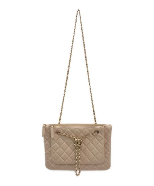 CHANEL（シャネル）CHANEL (シャネル) マトラッセチェーンショルダーバッグ ベージュの古着・服飾アイテム