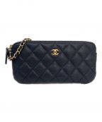 CHANELシャネル）の古着「チェーンウォレット」｜ブラック