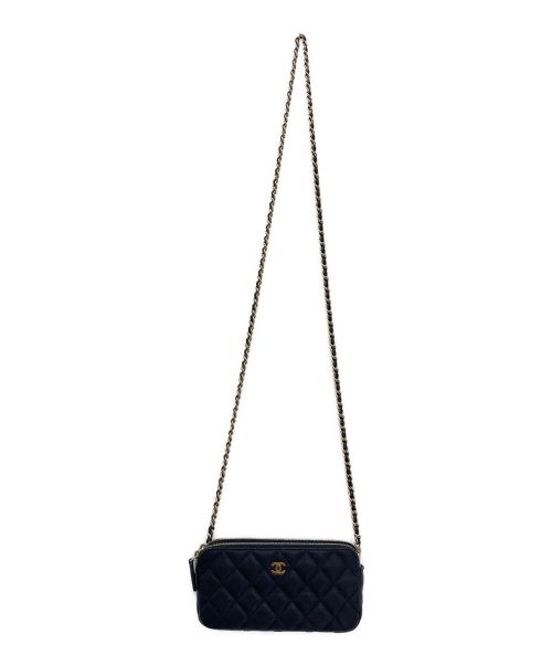 CHANEL（シャネル）CHANEL (シャネル) チェーンウォレット ブラックの古着・服飾アイテム