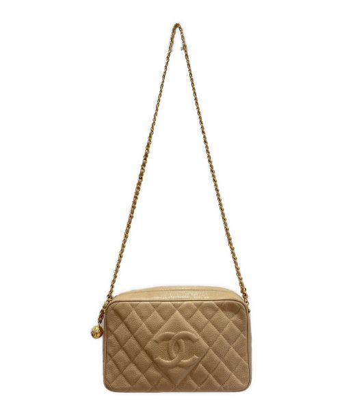 CHANEL（シャネル）CHANEL (シャネル) チェーンショルダーバッグ ベージュの古着・服飾アイテム
