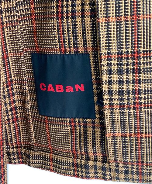 CABAN（キャバン）CABAN (キャバン) グレンチェックカバーオールジャケット ブラウン サイズ:Mの古着・服飾アイテム