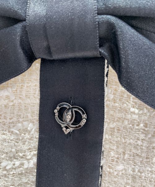 CHANEL（シャネル）CHANEL (シャネル) ツイードワンピース ホワイト サイズ:36の古着・服飾アイテム