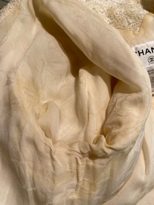 CHANEL（シャネル）CHANEL (シャネル) ツイードワンピース ホワイト サイズ:36の古着・服飾アイテム