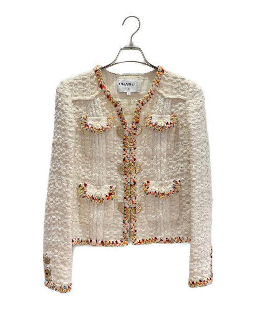 CHANEL（シャネル）CHANEL (シャネル) ツイードジャケット ホワイト サイズ:36の古着・服飾アイテム