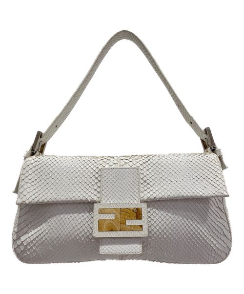 FENDI（フェンディ）FENDI (フェンディ) パイソンマンマバケット ホワイトの古着・服飾アイテム