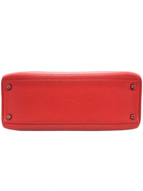 HERMES（エルメス）HERMES (エルメス) ケリー 35/シルバー金具/トリヨンクレマンス/ピンク系/□O刻印 ピンク系 サイズ:35の古着・服飾アイテム