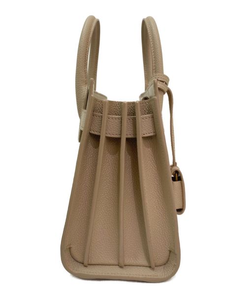 Saint Laurent Paris（サンローランパリ）Saint Laurent Paris (サンローランパリ) サックドジュール ナノ ベージュ×ゴールド金具 サイズ:ナノの古着・服飾アイテム