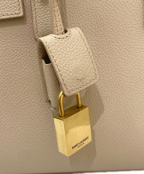 Saint Laurent Paris（サンローランパリ）Saint Laurent Paris (サンローランパリ) サックドジュール ナノ ベージュ×ゴールド金具 サイズ:ナノの古着・服飾アイテム