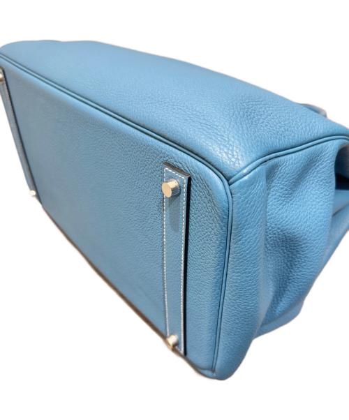 HERMES（エルメス）HERMES (エルメス) バーキン40 ▢M刻印 シルバー金具 ブルー×シルバー金具 サイズ:40の古着・服飾アイテム