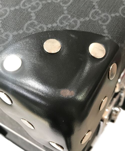 GUCCI（グッチ）GUCCI (グッチ) GLOBE-TROTTER (グローブトロッター) GG4輪キャリーバッグ ブラック×グレーの古着・服飾アイテム