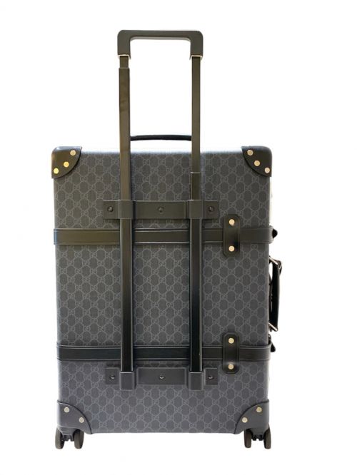 GUCCI（グッチ）GUCCI (グッチ) GLOBE-TROTTER (グローブトロッター) GG4輪キャリーバッグ ブラック×グレーの古着・服飾アイテム