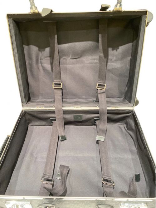 GUCCI（グッチ）GUCCI (グッチ) GLOBE-TROTTER (グローブトロッター) GG4輪キャリーバッグ ブラック×グレーの古着・服飾アイテム