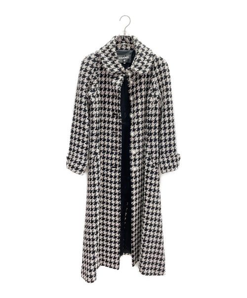 CHANEL（シャネル）CHANEL (シャネル) ココマークボタンツイードコート ブラック×ホワイト サイズ:36の古着・服飾アイテム