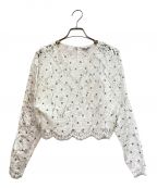 CHANELシャネル）の古着「CC PRONT WHITE LACE TOPS」｜ホワイト