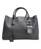 PRADAプラダ）の古着「レザートートバッグ」｜ブラック