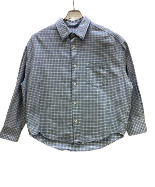 ami（アミ）ami (アミ) チェックシャツ ブルー サイズ:40の古着・服飾アイテム
