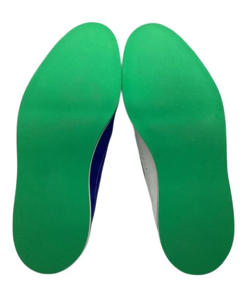 Thom Browne（トムブラウン）Thom Browne (トムブラウン) アシンメトリートーン ウイングチップ メダリオン シューズ/スニーカー ホワイト×グリーン サイズ:9の古着・服飾アイテム