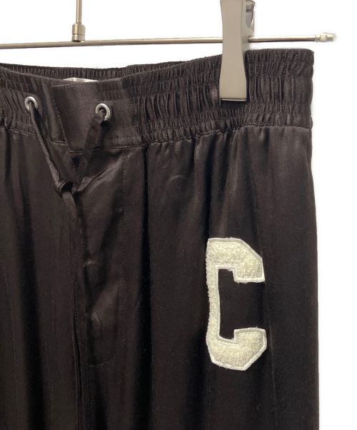 CELINE（セリーヌ）CELINE (セリーヌ) ロゴワッペン付 サイドライン アスレチックパンツ ブラウン サイズ:34の古着・服飾アイテム
