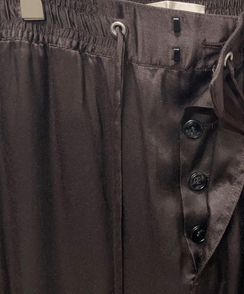 CELINE（セリーヌ）CELINE (セリーヌ) ロゴワッペン付 サイドライン アスレチックパンツ ブラウン サイズ:34の古着・服飾アイテム