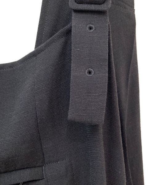 KALLMEYER（カルメイヤー）KALLMEYER (カルメイヤー) リネン混オーバーオール ブラック サイズ:Mの古着・服飾アイテム