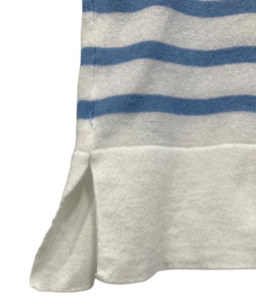 JOHN SMEDLEY（ジョンスメドレー）JOHN SMEDLEY (ジョンスメドレー) カットソー ホワイト×ブルー サイズ:Sの古着・服飾アイテム
