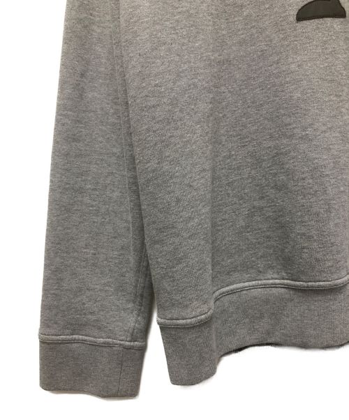 HERMES（エルメス）HERMES (エルメス) レザーパッチデザインフーディ グレー サイズ:Mの古着・服飾アイテム