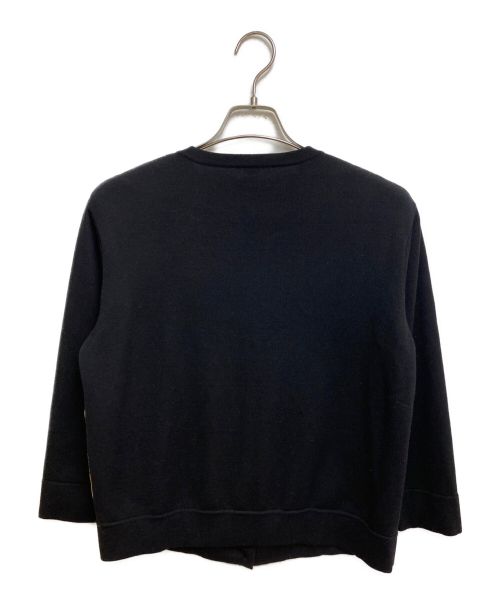 HERMES（エルメス）HERMES (エルメス) ツイルレーヌカーディガン ブラック サイズ:40の古着・服飾アイテム