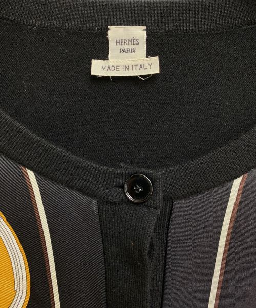 HERMES（エルメス）HERMES (エルメス) ツイルレーヌカーディガン ブラック サイズ:40の古着・服飾アイテム