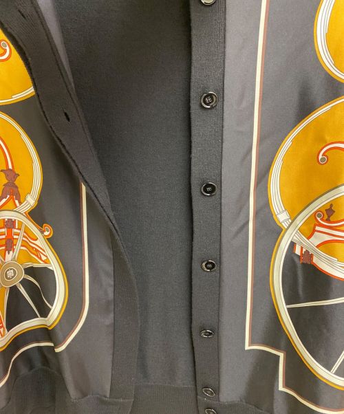 HERMES（エルメス）HERMES (エルメス) ツイルレーヌカーディガン ブラック サイズ:40の古着・服飾アイテム