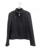 CHANELシャネル）の古着「ウールアンゴラジャケット」｜チャコールグレー