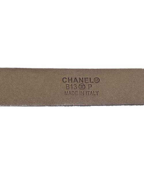 CHANEL（シャネル）CHANEL (シャネル) シルバープレートココマークベルト ブラックの古着・服飾アイテム