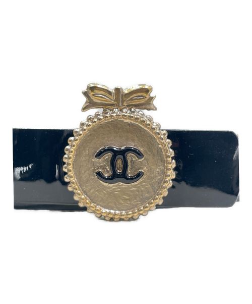 CHANEL（シャネル）CHANEL (シャネル) 金プレートココマークベルト ブラック サイズ:80の古着・服飾アイテム