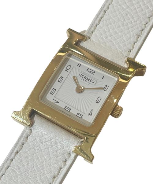 HERMES（エルメス）HERMES (エルメス) Hウォッチミニ ドゥブルトゥール ホワイト サイズ:ミニの古着・服飾アイテム